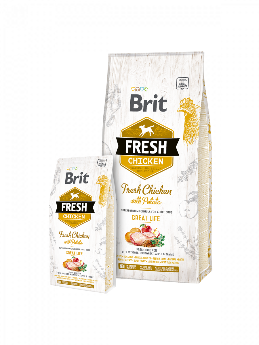 Brit Fresh Chicken with Potato Adult Great Life – Brit