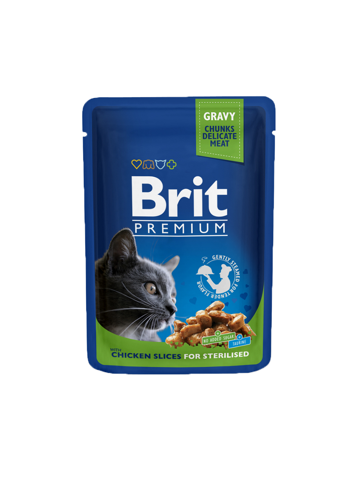 Brit Premium Cat Pouches Chicken Slices for Sterilised Brit